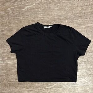 Cotton On Black Women's Micro Crop Tee